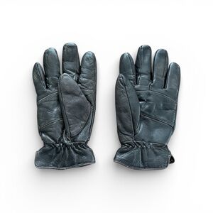 Men's Black Real Leather Gloves
